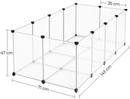 Kleintiergehege aus transparentem Kunststoff BEN, transparent