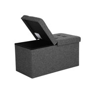 Sitzhocker mit Stauraum OTO, 76x38x38 cm, anthrazit