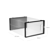 Schuh-Organizer MARI, 18 Fächer, schwarz/transparent