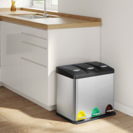 Mülltrennsystem SORT 24 l (3x8 l), Stahl
