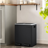 Abfalltrennsystem SORT, 2x15 l, schwarz