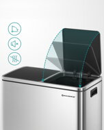 Abfalltrennsystem SORT, silber/schwarz