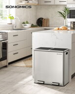 Abfalltrennsystem SORT, silber/schwarz