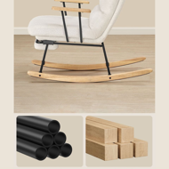 Schaukelstuhl ROCKY, 97x67x100cm, creme