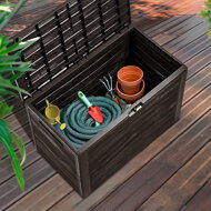 Aufbewahrungsbox WOODEBOX, 190l, 78x44x55cm, dunkelbraun