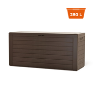 Aufbewahrungsbox WOODEBOX, 280 l, 120x46x57 cm, dunkelbraun