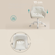 Bürostuhl SABINA, max. 110 kg, weiß/beige