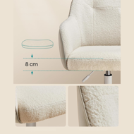 Bürostuhl SABINA, max. 110 kg, weiß/beige