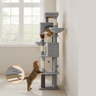 Katzenbaum TRISTAN, 57x45x175 cm, grau