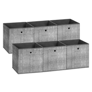 Aufbewahrungsboxen GARY 6 Stück, 30x30x30 cm, grau