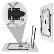 Campingklapptisch FOKA, 80x60x50/69 cm, weiß