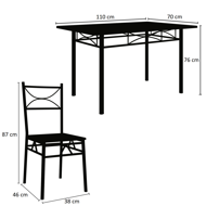 Essgruppe PAUL, 5-teilig, naturbraun
