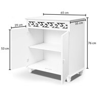 Kommode JERSEY, 76x65x35 cm, weiß