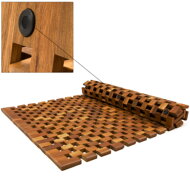 Badematte CUBE, Akazienholz, 80x50x1 cm, braun