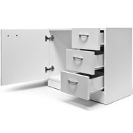 Waschbeckenunterschrank mit 3 Schubladen SILKE, 63x30x54 cm, weiß