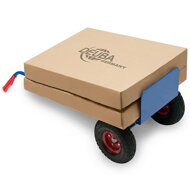 Klappbare Sackkarre CART mit Luftreifen, max. 200 kg, blau