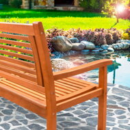 Gartenbank MANUELA, 120x60x90 cm, naturbraun