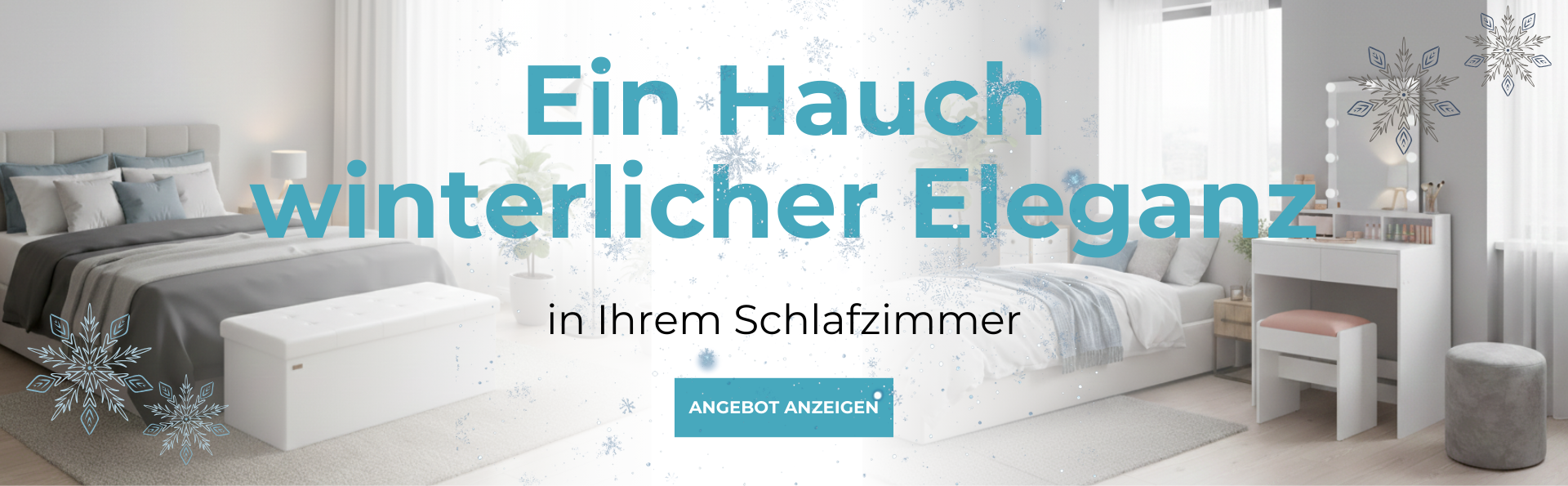 Winterliches Schlafzimmer