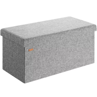 Hocker mit Stauraum EDMUND 80x40x40 cm, hellgrau