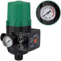 Druckschalter PUMP ohne Kabel, 10 bar mit Manometer, grün