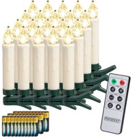 Kerzen für Weihnachtsbaum CANDLE, 20 Stück, 10,5 cm, warmweiß