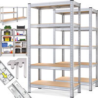 Hochlastregal HEAVY, 2 Stück, max. 875 kg, 90x40x180 cm, silber