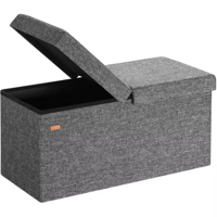 Hocker mit Stauraum und klappbarem Deckel EDMUND, 80x40x40cm, dunkelgrau