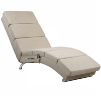 Liege LONDON mit Massage- und Heizfunktion, 186×55×89cm, beige Liege LONDON mit Massage- und Heizfunktion, 186×55×89cm, beige