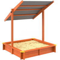 Sandkasten mit Dach Sami, Fichtenholz, 120x120x120cm