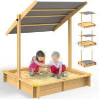 Sandkasten mit Dach Sami, Fichtenholz, 120x120x120cm