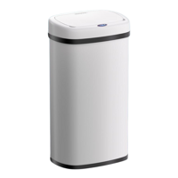 Sensor-Mülleimer DEUS, 58 Liter, weiß