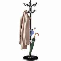 Standgarderobe TENZY mit Marmorfuß, 37x173cm, schwarz
