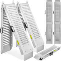 Auffahrrampen für Autos DRIVE, klappbar, 2er-Set, max. 400 kg, 160 cm, silbern