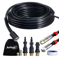 Rohrreinigungsset Premium, 15 m, schwarz