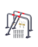 Klappbares Parkbügel-Set ANTONIA, 2 Stück, 800x470x440 mm, grau