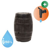 BOTAQUA Regenwassertonne, 250 l, braun