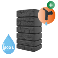 TOWER STONE Regentonne, 500l, anthrazit