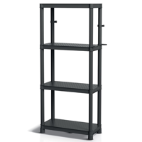 Werkstattregal STACKARO SOLID SMALL, 58x28x131,5cm, schwarz