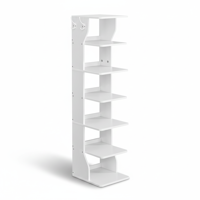 Schuhregal CINDY, 6 Ebenen, 30x26,4x110,4cm, weiß