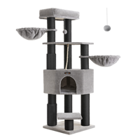 Katzenbaum ONYX, 50x50x160cm, grau/schwarz