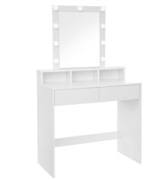 Schminktisch VANESA mit Beleuchtung, 80x40x145 cm, weiß