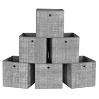 Aufbewahrungsboxen GARY 6 Stück, 30x30x30 cm, grau