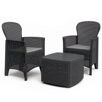 Gartenmöbel-Set TREE, 3-teilig, anthrazit
