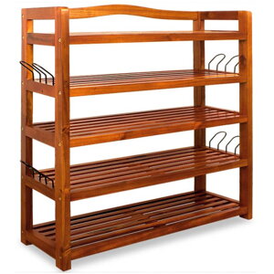 Schuhregal RUSTIC, 5 Regalböden, 75x26x82 cm, naturbraun