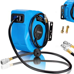 Schlauchtrommel mit Druckluftschlauch AIR, 10 m, blau