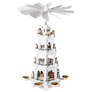 Weihnachtspyramide MERRY, 60x20x20cm, weiß