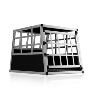 Hundetransportbox BRUNO, 70x54x51 cm, silber/schwarz