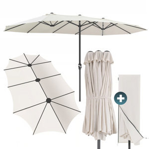 Doppelsonnenschirm MIAMI, 460 × 270 cm, beige