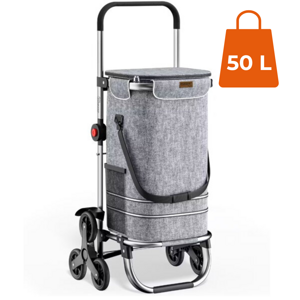 Treppensteiger-Einkaufstasche COMFORT, 50l, grau