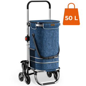 Einkaufstrolley COMFORT für Treppen, 50 l, blau
